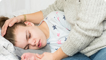 Child experiencing a seizure