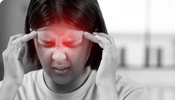 Woman with headache