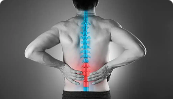 Back pain and spine illustration